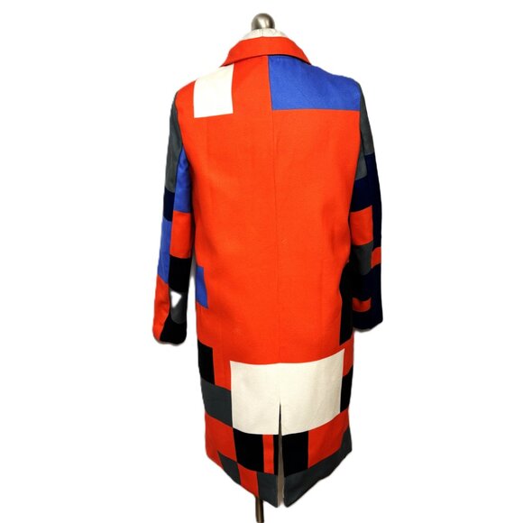MissLook Geometric Colorblock Long Sleeve Jacket Coat - Picture 4 of 16